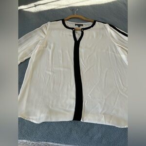 The Limited White Blouse with Black Trim